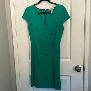 Kenneth Cole Green Ruched Dress Size 8